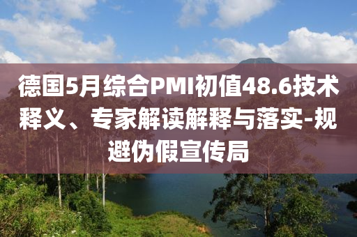 德國5月綜合PMI初值48.6技術(shù)釋義、專家解讀解釋與落實-規(guī)避偽假宣傳局