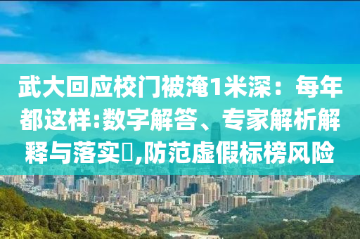 武大回應(yīng)校門被淹1米深：每年都這樣:數(shù)字解答、專家解析解釋與落實(shí)?,防范虛假標(biāo)榜風(fēng)險(xiǎn)