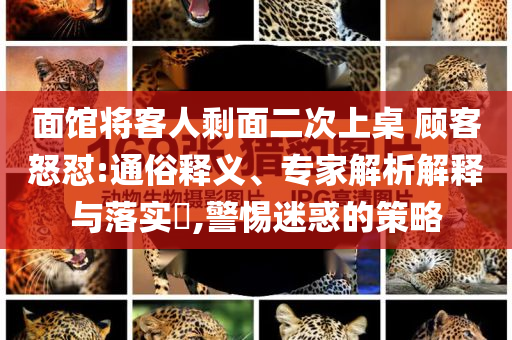 面館將客人剩面二次上桌 顧客怒懟:通俗釋義、專家解析解釋與落實?,警惕迷惑的策略
