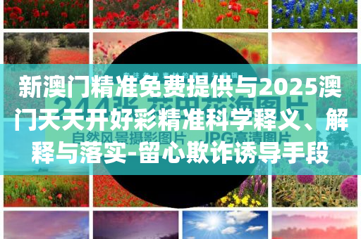 新澳門精準(zhǔn)免費(fèi)提供與2025澳門天天開(kāi)好彩精準(zhǔn)科學(xué)釋義、解釋與落實(shí)-留心欺詐誘導(dǎo)手段