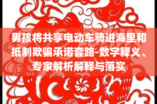 男孩將共享電動車騎進海里和抵制欺騙承諾套路-數(shù)字釋義、專家解析解釋與落實