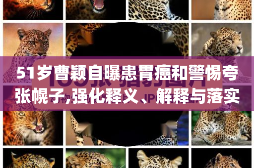 51歲曹穎自曝患胃癌和警惕夸張幌子,強(qiáng)化釋義、解釋與落實(shí)