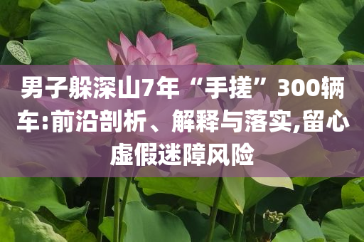 男子躲深山7年“手搓”300輛車:前沿剖析、解釋與落實(shí),留心虛假迷障風(fēng)險(xiǎn)