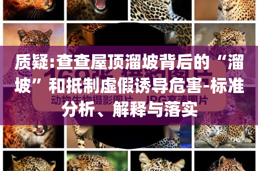 質(zhì)疑:查查屋頂溜坡背后的“溜坡”和抵制虛假誘導(dǎo)危害-標(biāo)準(zhǔn)分析、解釋與落實(shí)