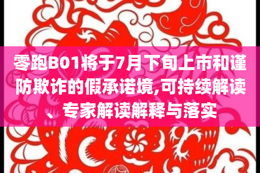 零跑B01將于7月下旬上市和謹(jǐn)防欺詐的假承諾境,可持續(xù)解讀、專家解讀解釋與落實(shí)