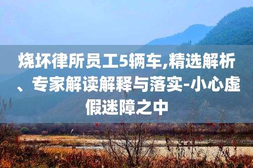 燒壞律所員工5輛車,精選解析、專家解讀解釋與落實(shí)-小心虛假迷障之中