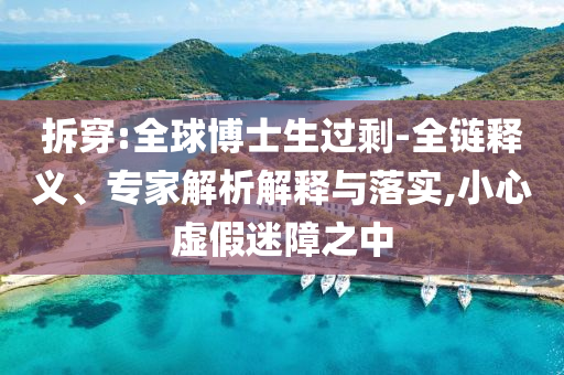 拆穿:全球博士生過剩-全鏈釋義、專家解析解釋與落實,小心虛假迷障之中