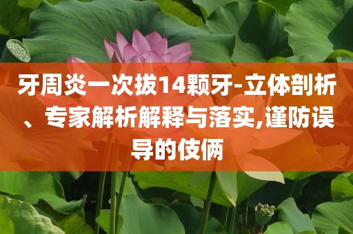牙周炎一次拔14顆牙-立體剖析、專家解析解釋與落實(shí),謹(jǐn)防誤導(dǎo)的伎倆