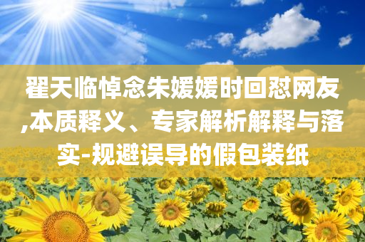 翟天臨悼念朱媛媛時回懟網(wǎng)友,本質(zhì)釋義、專家解析解釋與落實-規(guī)避誤導的假包裝紙