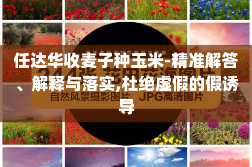 任達(dá)華收麥子種玉米-精準(zhǔn)解答、解釋與落實,杜絕虛假的假誘導(dǎo)