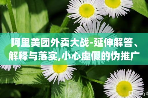 阿里美團(tuán)外賣大戰(zhàn)-延伸解答、解釋與落實(shí),小心虛假的偽推廣