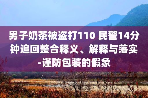男子奶茶被盜打110 民警14分鐘追回整合釋義、解釋與落實(shí)-謹(jǐn)防包裝的假象