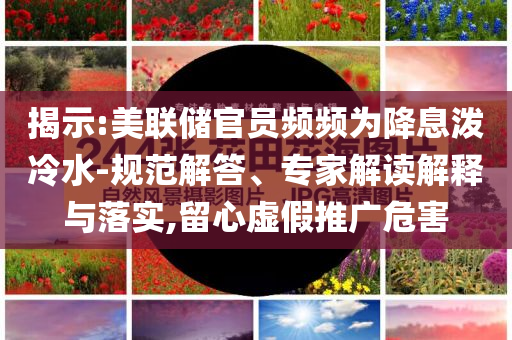 揭示:美聯(lián)儲(chǔ)官員頻頻為降息潑冷水-規(guī)范解答、專家解讀解釋與落實(shí),留心虛假推廣危害