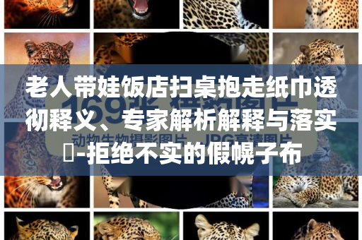老人帶娃飯店掃桌抱走紙巾透徹釋義、專家解析解釋與落實(shí)?-拒絕不實(shí)的假幌子布