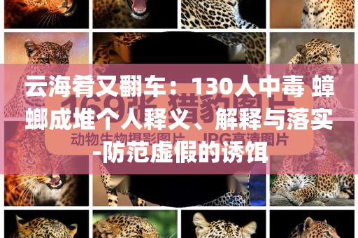 云海肴又翻車：130人中毒 蟑螂成堆個(gè)人釋義、解釋與落實(shí)-防范虛假的誘餌