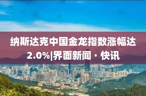 納斯達(dá)克中國(guó)金龍指數(shù)漲幅達(dá)2.0%|界面新聞 · 快訊
