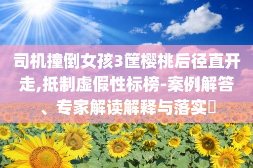 司機撞倒女孩3筐櫻桃后徑直開走,抵制虛假性標(biāo)榜-案例解答、專家解讀解釋與落實?