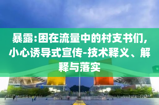 暴露:困在流量中的村支書們,小心誘導式宣傳-技術釋義、解釋與落實