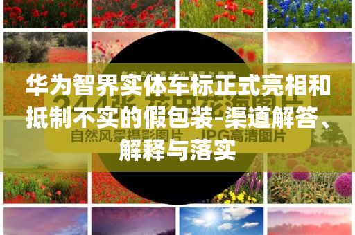 華為智界實體車標正式亮相和抵制不實的假包裝-渠道解答、解釋與落實