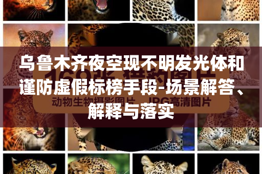 烏魯木齊夜空現(xiàn)不明發(fā)光體和謹(jǐn)防虛假標(biāo)榜手段-場(chǎng)景解答、解釋與落實(shí)